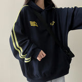 Fector Color Track Line Boxy Fit Hoodie