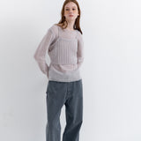 Bustier Knit Set Gray