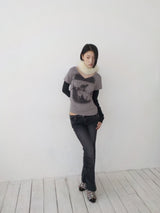 ヘアレイヤードTシャツ