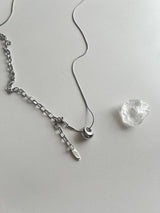 ddo vertical bold donut coin two way ロングレイヤードネックレス
