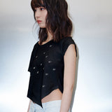 T10.00 Unbalanced Short-sleeved Printed T-shirt