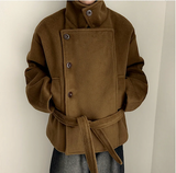 Pony Thick Belt Double High Neck Coat