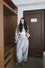 Napping Thick Soft Hooded Zip-Up Set