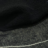 reverse terry pocket denim shortsleeve shirt_black
