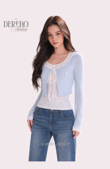 Dodo baby color cardigan layered top