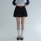 [Nevind] Rivet Raw Denim Short Pants - 2 Colors