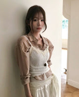 feer mute lace sleeveless tank top