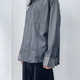 リンクルド シーン ドロップショルダー シャツ