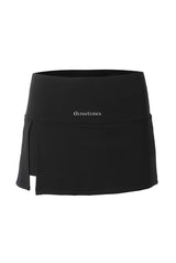 Athletic slit skirt - black