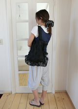 [jiwonywony x voor] Frill Blossom Shoulder Bag_Black
