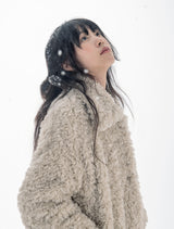 CLOUDY FUR JACKET (IVORY)