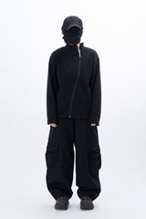 Lilia Curve Golji Knit Zip-Up