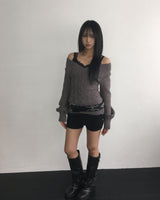 Snap skirt pants