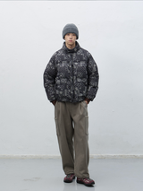 stitch cargo sweat pants - grey         