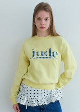 Jude check patch logo sweatshirt