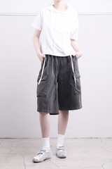 Noir wide cargo pants
