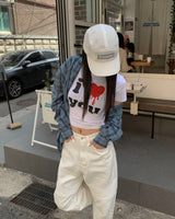 (Unisex)デストロイドチェックシャツ