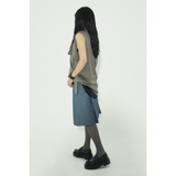 リボンミニドレス : KHAKI