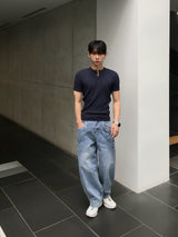 Lef Two-Pocket Curved Denim Pants