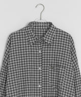 [unisex] Tail Overfit Pocket Check Shirt