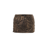 レオパードタッセルミニスカート [Brown]
