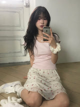 ソフトUネックTシャツ