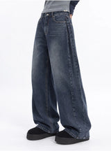 BTB : POEM PINTUCK BALLOON JEANS [STEEL BLUE]