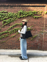 Suede square bag (3color)