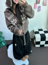 トッポッキユニークスナップバルーンコーデュロイロングパンツ 🤍🤎🧸🖤2カラー