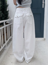 Dian Flap Pocket Cotton Balloon Wide Pants (2color)