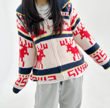 (CUTE♥ ZIPPER POINT♥/NORDIC♥) NORDIC ONE-WAY ZIP-UP