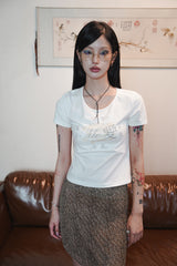 Me愛 - Me愛 Tシャツ (ベージュ)