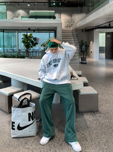  Urban University Embroidery Double Middle Overfit Hoodie