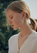 [925 silver] Deux.silver.99 / peanuts song earring (silver)