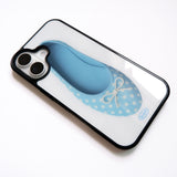 [Glass] blue dot shoes case 