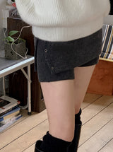 スリットレイヤードニットスカートパンツ (2color)