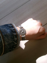 Silver Plated Sunflower Concho Bracelet
