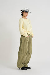Ciel round button-up cardigan