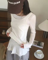 Sorong Frill Layered Sleeveless T-shirt Set