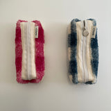 Clam round pencilcase _ Berry cream cheese Soft fur