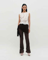 Layered Wrap Tie _ BROWN
