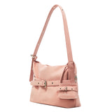 [SET] Medium Suede Buckle Hobo Shoulder Cross Bag _ Pink