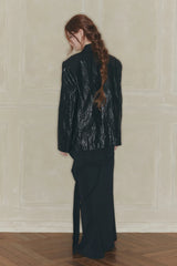 CUT-OUT LONG SKIRT black