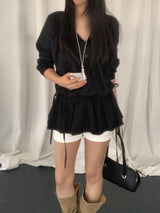 Seruni Ribbon Button Sleeve Blouse