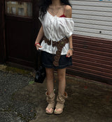 Haku Off-Shoulder Short-Sleeved Blouse
