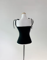 Arzen strap lace top (black)