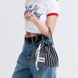 TERRY STRING POUCH BAG