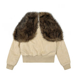 Eloa Fur Collar Short Mustang