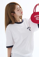 OCYN ベーシック エンブ ミニバッグ レッド