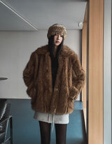 Regina cut half fur coat